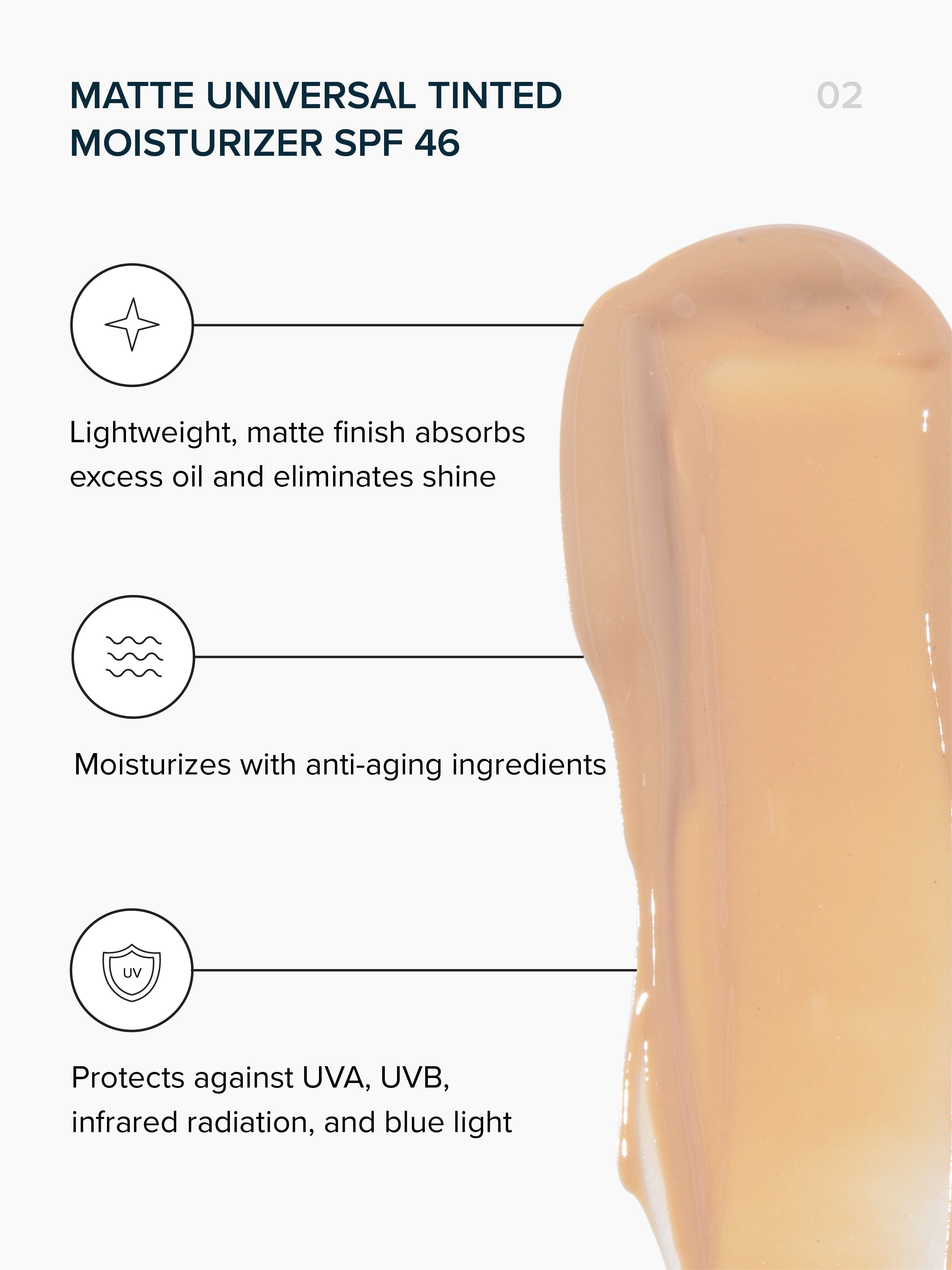 The Core3™ - Matte Universal Tinted Moisturizer SPF 46 – DRMTLGY